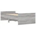 Cadre de lit avec tiroirs sonoma gris 75x190 cm