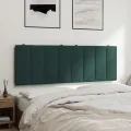 Coussin de tête de lit vert foncé 140 cm velours
