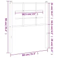 Tête de lit métal blanc 75 cm