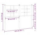 Tête de lit métal blanc 120 cm