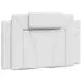 Coussin de tête de lit blanc 90 cm similicuir