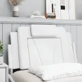 Coussin de tête de lit blanc 90 cm similicuir