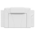 Coussin de tête de lit blanc 90 cm similicuir