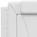 Coussin de tête de lit blanc 90 cm similicuir