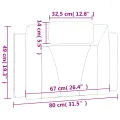 Coussin de tête de lit blanc 80 cm similicuir