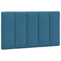 Coussin de tête de lit bleu 90 cm velours
