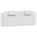 Coussin de tête de lit blanc 120 cm similicuir