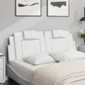 Coussin de tête de lit blanc 120 cm similicuir