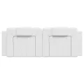 Coussin de tête de lit blanc 120 cm similicuir