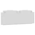 Coussin de tête de lit blanc 120 cm similicuir