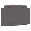 Coussin de tête de lit gris 80 cm similicuir