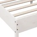 Cadre de lit et tête de lit blanc 140x190 cm bois de pin massif
