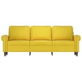 Canapé à 3 places Jaune 180 cm Velours