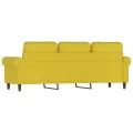 Canapé à 3 places Jaune 180 cm Velours