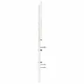 Tête de lit blanc 160 cm bois massif de pin