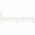 Cadre de lit avec tête de lit et lumières LED blanc 75x190 cm