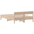 Cadre de lit avec tête de lit 140x190 cm bois de pin massif