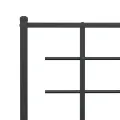 Tête de lit métal noir 107 cm