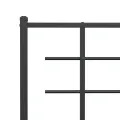 Tête de lit métal noir 75 cm