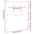 Tête de lit métal noir 75 cm