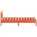 Cadre de lit avec tête de lit cire marron 90x190 cm bois de pin