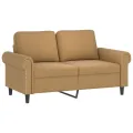 Canapé à 2 places Marron 120 cm Velours