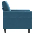 Fauteuil Bleu 60 cm Velours