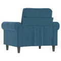 Fauteuil Bleu 60 cm Velours