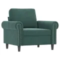 Fauteuil Vert foncé 60 cm Velours