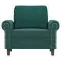 Fauteuil Vert foncé 60 cm Velours