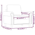 Fauteuil Vert foncé 60 cm Velours