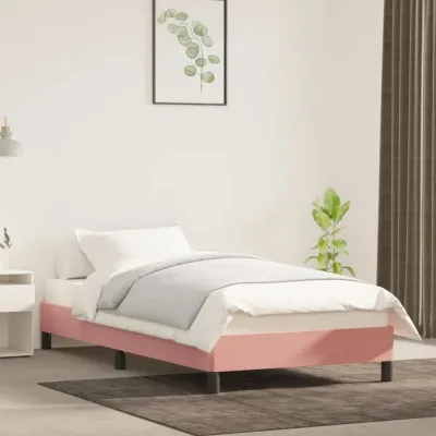 Cadre de lit Rose 100x200 cm Velours