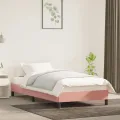 Cadre de lit Rose 100x200 cm Velours