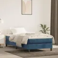 cadre de lit Bleu foncé 100x200 cm Velours