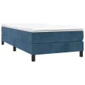 cadre de lit Bleu foncé 100x200 cm Velours