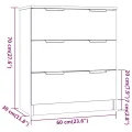 Buffets 3 pcs Sonoma gris Bois d'ingénierie