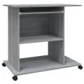 Bureau d'ordinateur Sonoma gris 80x50x75 cm Bois d'ingénierie