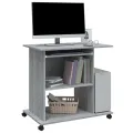 Bureau d'ordinateur Sonoma gris 80x50x75 cm Bois d'ingénierie