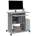 Bureau d'ordinateur Sonoma gris 80x50x75 cm Bois d'ingénierie