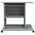 Bureau d'ordinateur Sonoma gris 80x50x75 cm Bois d'ingénierie