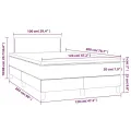 cadre de lit avec matelas LED Bleu foncé 120x200 cm