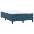 cadre de lit Bleu foncé 120x200 cm Velours
