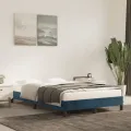 Cadre de lit Bleu foncé 120x200 cm Velours