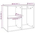 Armoire de dressing noir 80x40x65 cm bois d'ingénierie