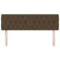 Têtes de lit 2 pcs Marron foncé 72x7x78/88 cm Tissu