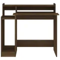 Bureau et lumières LED Chêne brun 97x45x90 cm Bois d'ingénierie