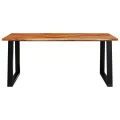 Table à manger 180x90x75 cm bois d'acacia solide à bord vif