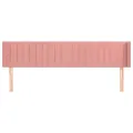 Tête de lit avec oreilles Rose 203x16x78/88 cm Velours