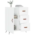 Buffet blanc 69,5x34x90 cm bois d'ingénierie