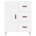 Buffet blanc 69,5x34x90 cm bois d'ingénierie